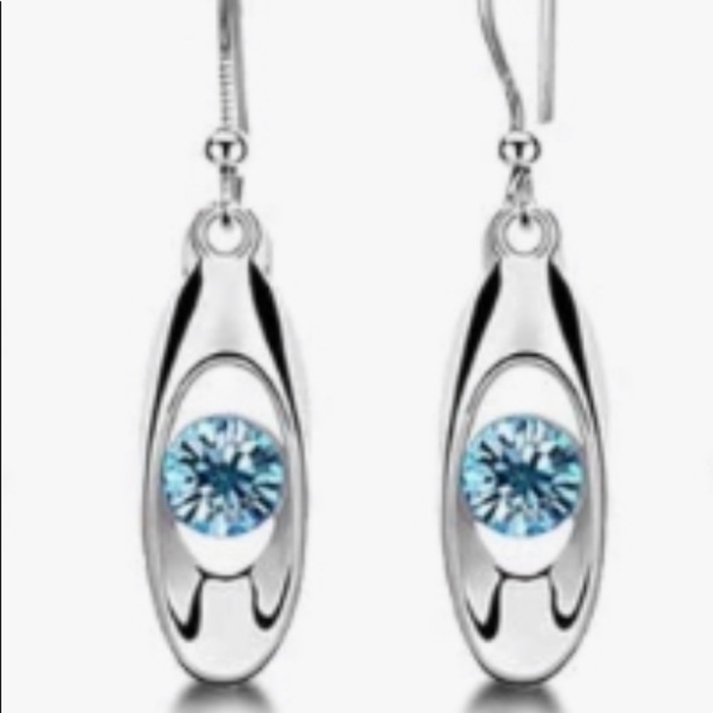 NEW! Silver and blue earrings